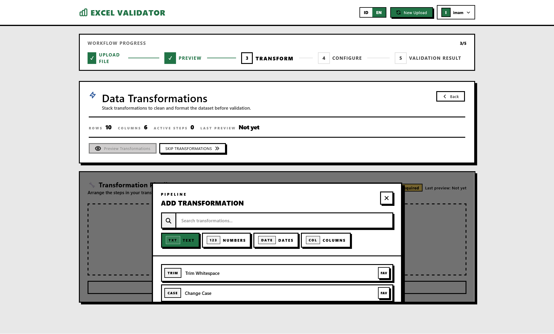 Transform Screen